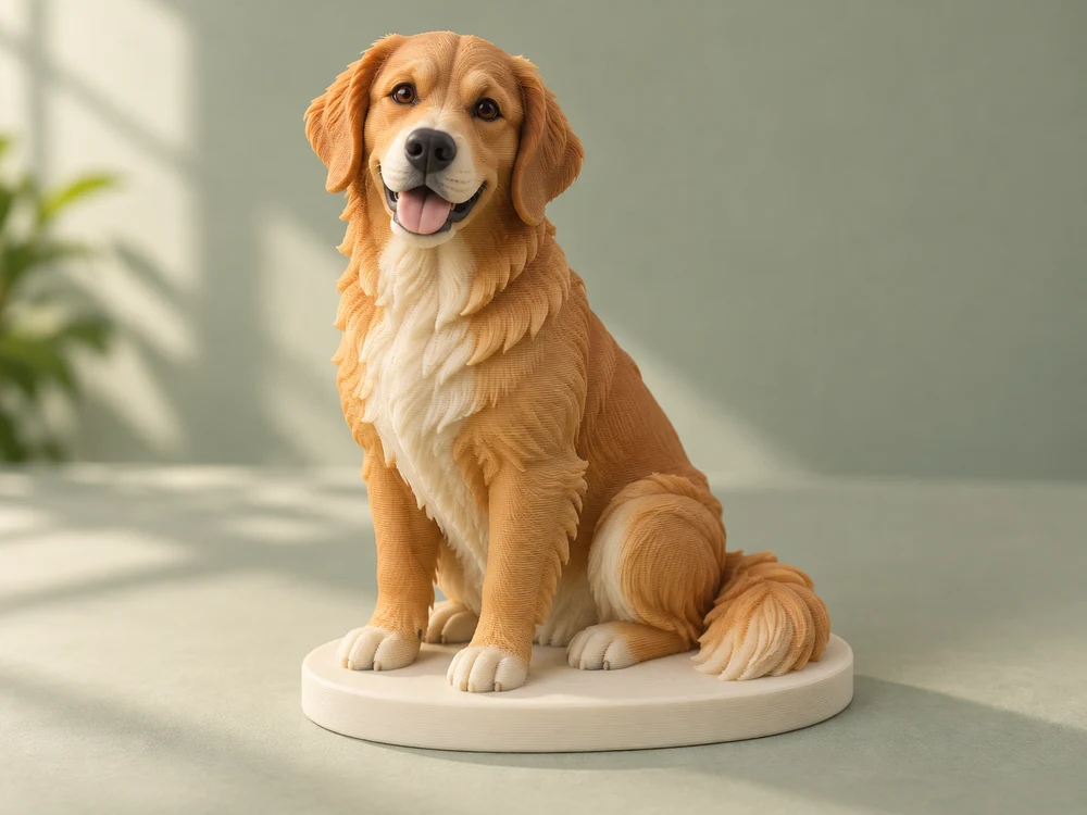Illustrative concept of a custom pet figurine