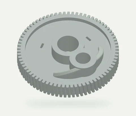 Model render of the John Deere replacement windshield wiper gear with fine teeth and raised drive features